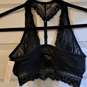 Auden Womens High Apex Unlined Racerback Bralette Black S 2KZ6Z1 Bra Underwear